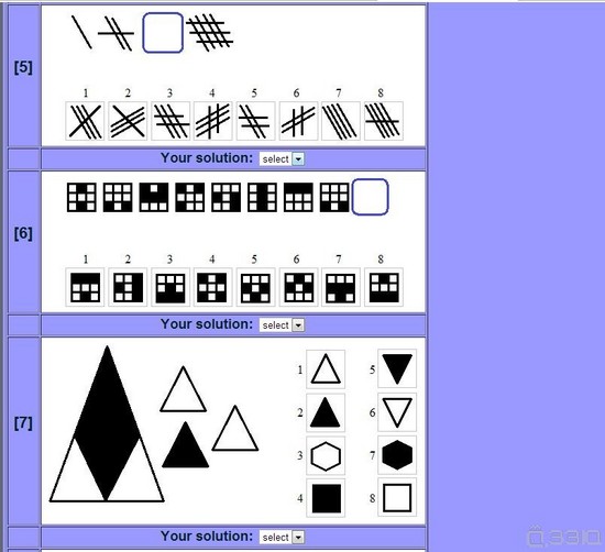 心理学之家第一次联合智商测试之---图形类测试
