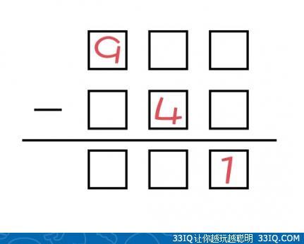 把1 9数字填入下面直式减法计算中 且每个数字只能用一次 已经帮你先