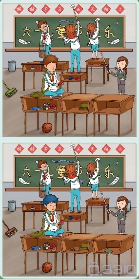 【卡通】 大家来找茬：图中有几处不同？ #246188-大家来找茬-图形视觉-33IQ