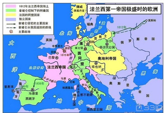 一度称雄欧洲的拿破仑帝国,曾经世界第二的法兰西殖民帝国,都不士靠
