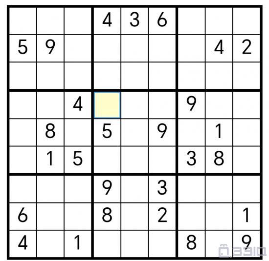 标准数独（28）Q：黄色方格的数字为多少？ #547992-数独游戏-数学天地-33IQ